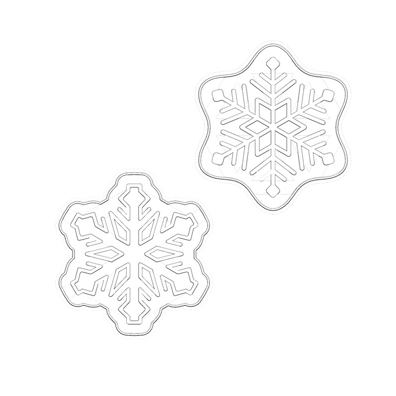 Food Grade Plastic Snowflake Cookie Stamp