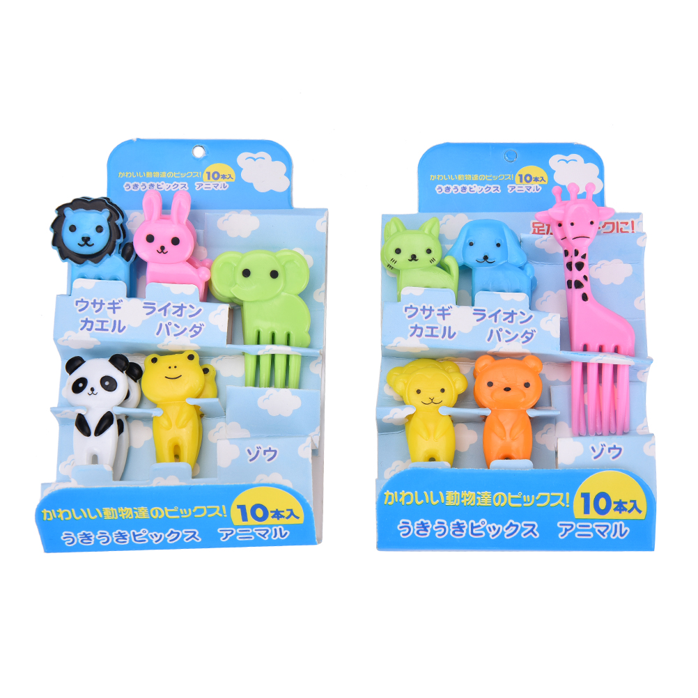 Food Picks Cute Animals Bento Picks (Set of 10)