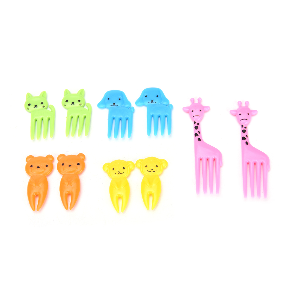 Food Picks Cute Animals Bento Picks (Set of 10)