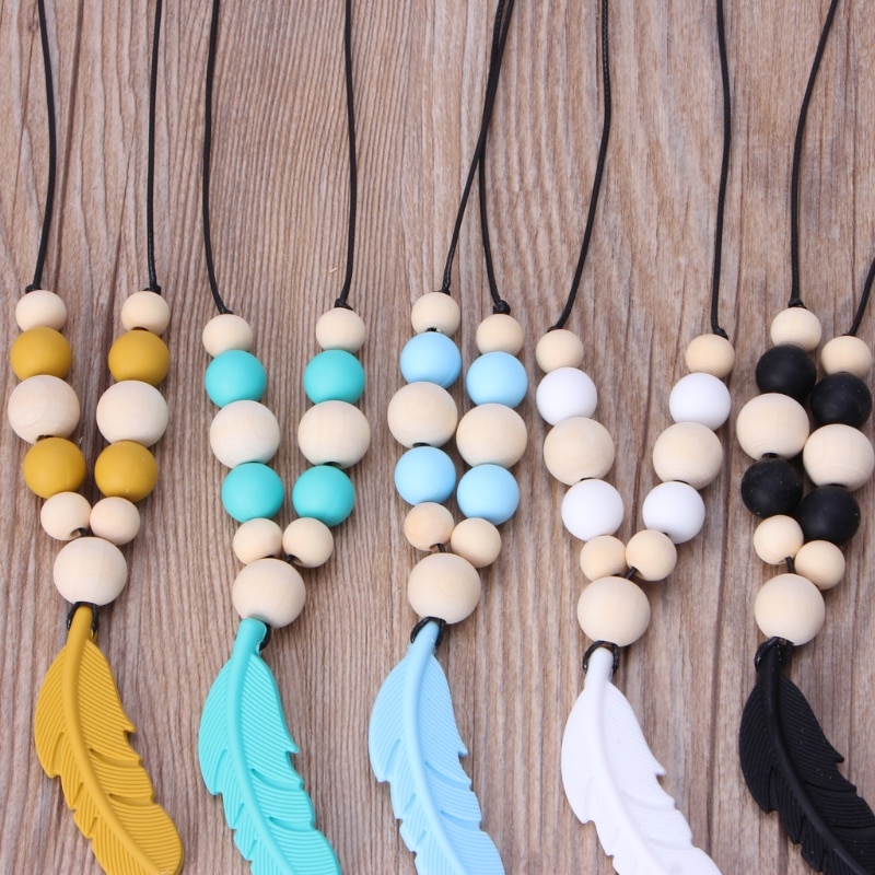 Food Safe Silicone Teething Bead Necklace Food Safe Silicone Teething Bead Necklace