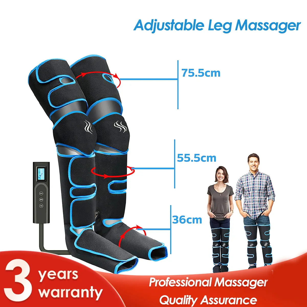 Foot Air Pressure Leg Massager Promotes Blood Circulation, Body Massager, Muscle Relaxation, Lymphatic Drainage Device