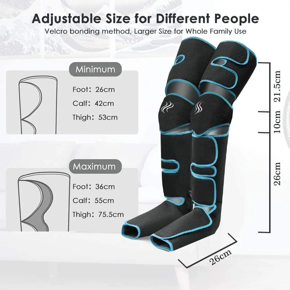 Foot Air Pressure Leg Massager Promotes Blood Circulation, Body Massager, Muscle Relaxation, Lymphatic Drainage Device