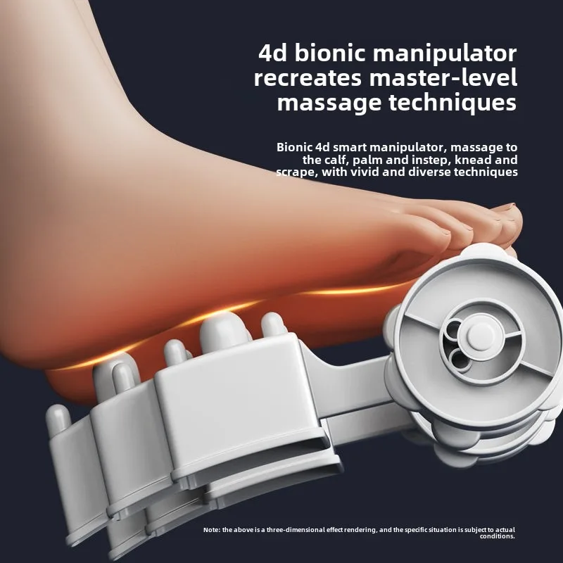 Foot and Calf Massager Heat Plantar Relief Circulation Shiatsu Deep Kneading Compression Adjustable for Women and Men