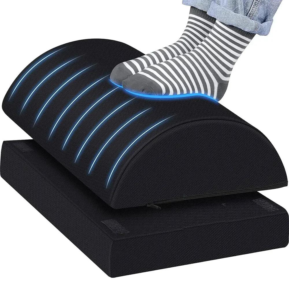 Foot Rest for Under Desk At Work Comfortable Foot Stool with 2 Adjustable Heights for Back & Hip Pain Relief, Office