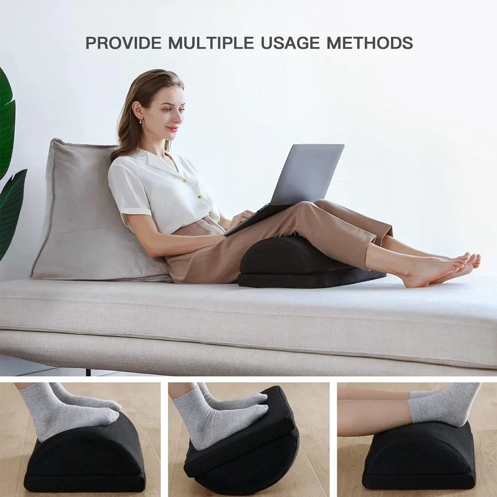Foot Rest for Under Desk At Work Comfortable Foot Stool with 2 Adjustable Heights for Back & Hip Pain Relief, Office