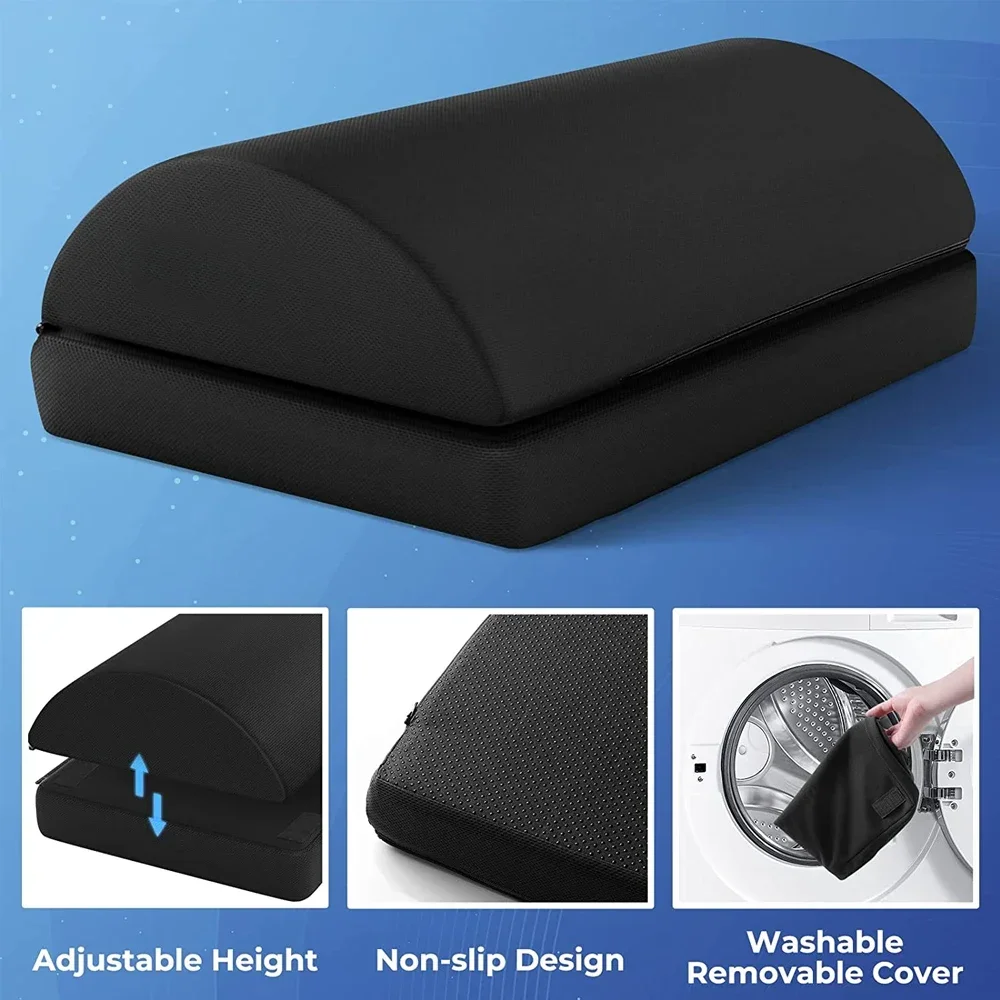 Foot Rest for Under Desk At Work Comfortable Foot Stool with 2 Adjustable Heights for Back & Hip Pain Relief, Office