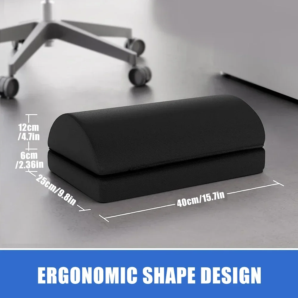 Foot Rest for Under Desk At Work Comfortable Foot Stool with 2 Adjustable Heights for Back & Hip Pain Relief, Office