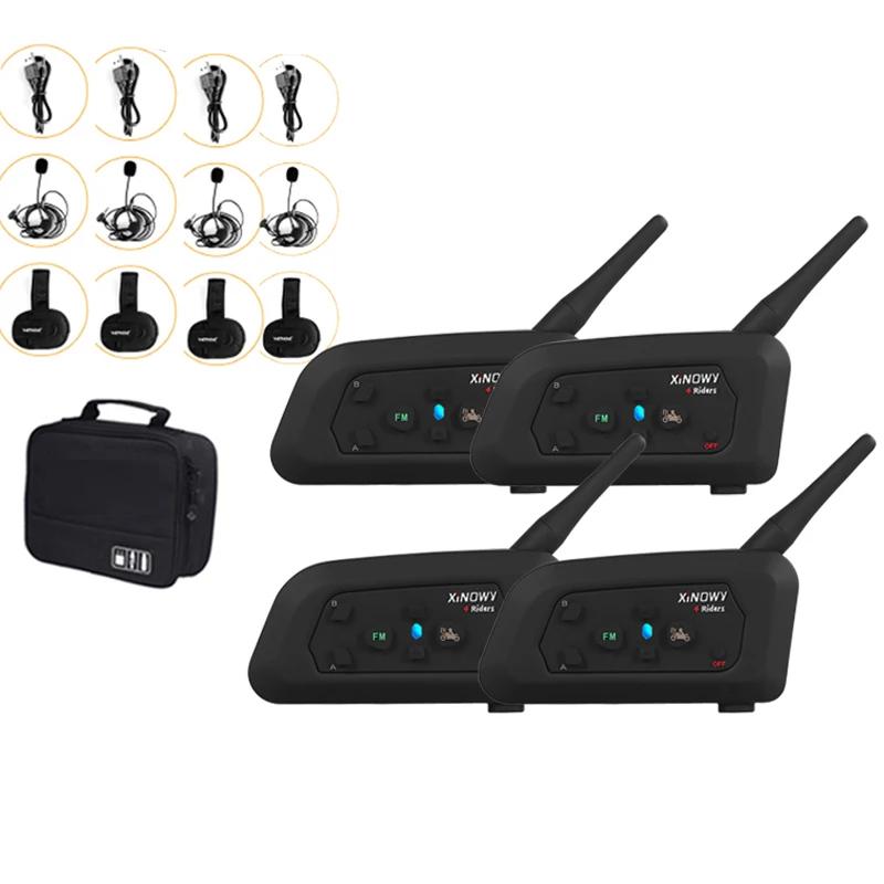 Football Referee Intercom Headset 4 Users Full Duplex Bluetooth Headphone Soccer Conference 1200M Interphone