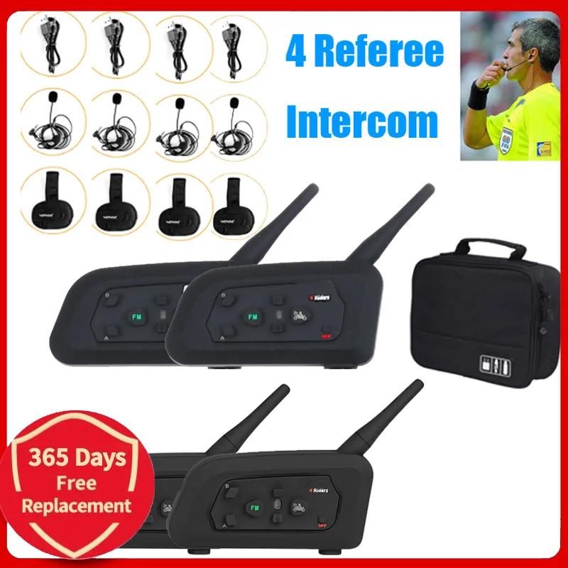 Football Referee Intercom Headset 4 Users Full Duplex Bluetooth Headphone Soccer Conference 1200M Interphone Football Referee Intercom Headset 4 Users Full Duplex Bluetooth Headphone Soccer Conference 1200M Interphone