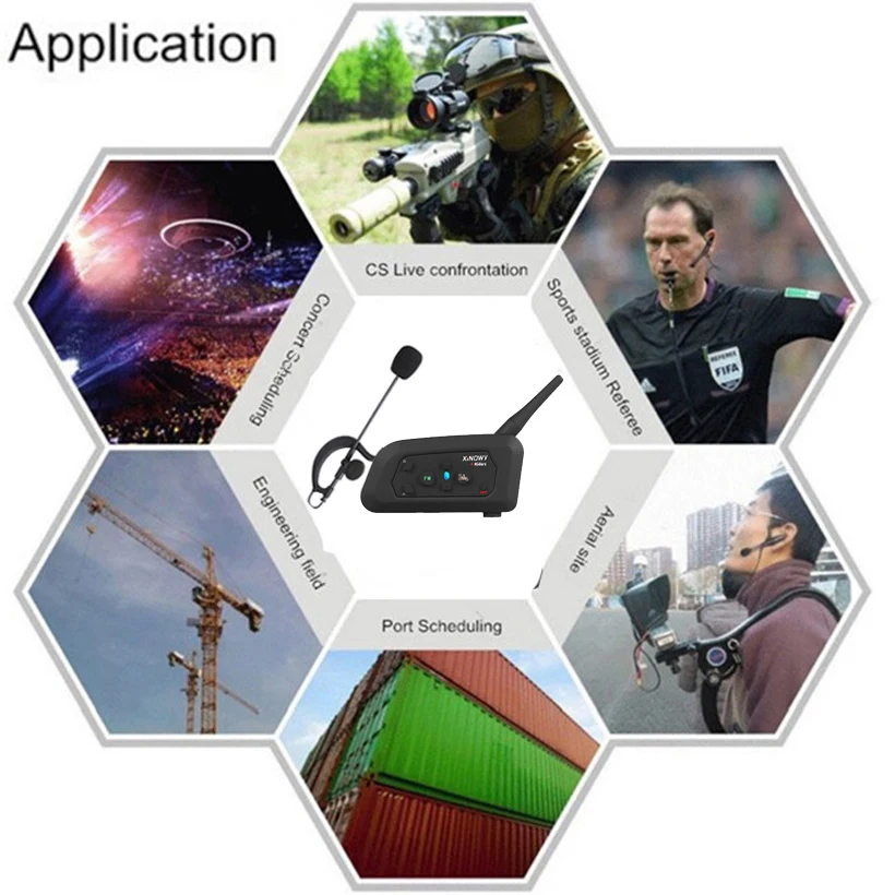 Football Referee Intercom Headset 4 Users Full Duplex Bluetooth Headphone Soccer Conference 1200M Interphone Football Referee Intercom Headset 4 Users Full Duplex Bluetooth Headphone Soccer Conference 1200M Interphone