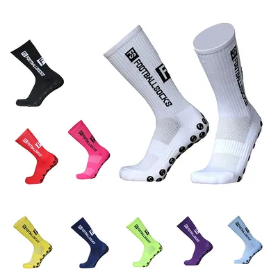 Football Socks Round Silicone Suction Cup Grip Anti Slip Soccer Socks Sports Men Women Baseball Rugby Socks
