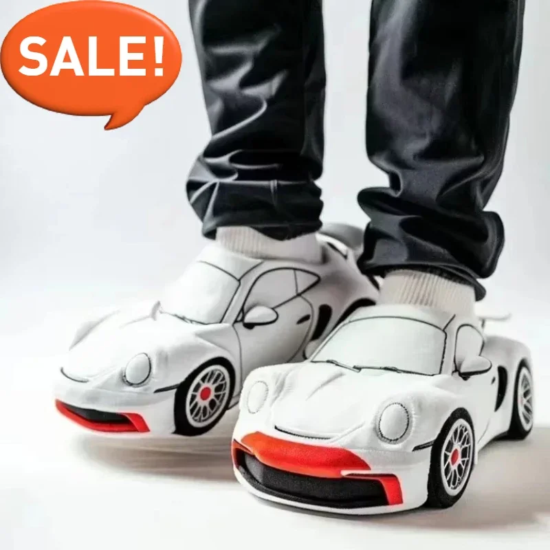 For BMW Porsche Racing Plush Slippers Toy Cotton Shoes Warm Home Plush Shoes Car Slippersr For BMW Porsche Racing Plush Slippers Toy Cotton Shoes Warm Home Plush Shoes Car Slippersr