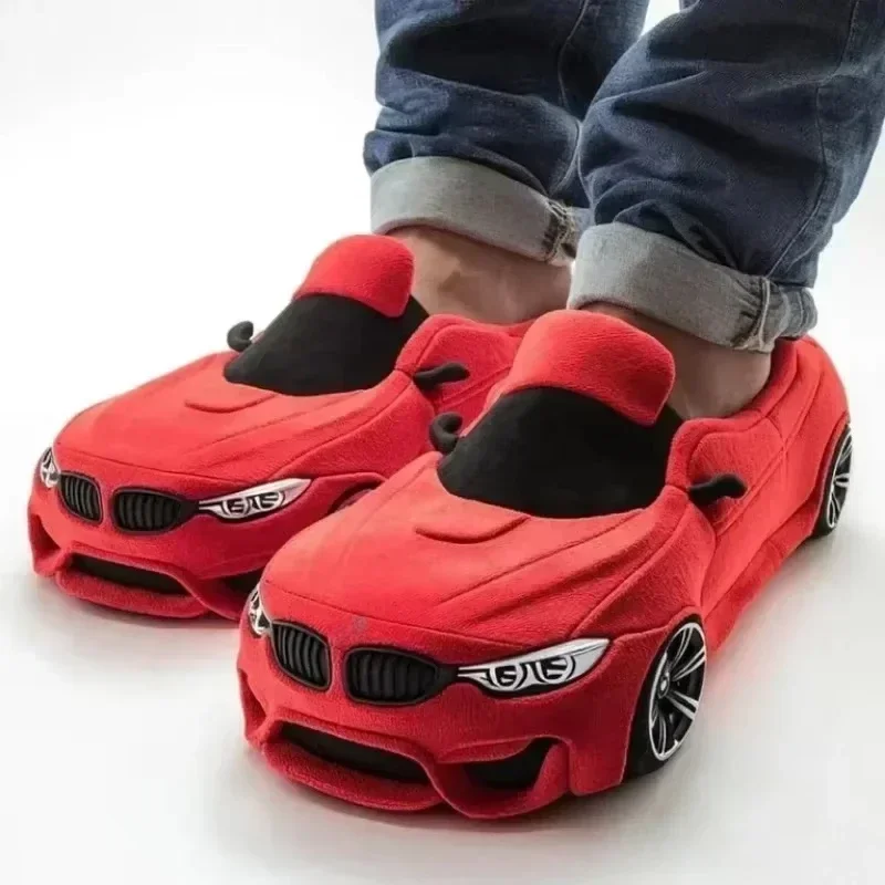 For BMW Porsche Racing Plush Slippers Toy Cotton Shoes Warm Home Plush Shoes Car Slippersr For BMW Porsche Racing Plush Slippers Toy Cotton Shoes Warm Home Plush Shoes Car Slippersr