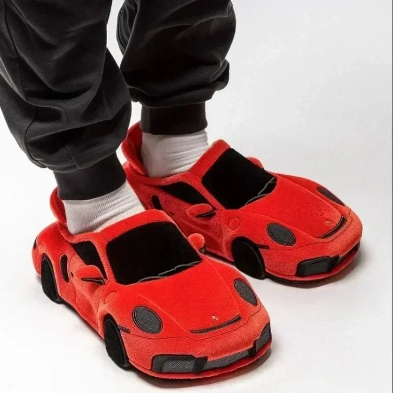 For BMW Porsche Racing Plush Slippers Toy Cotton Shoes Warm Home Plush Shoes Car Slippersr For BMW Porsche Racing Plush Slippers Toy Cotton Shoes Warm Home Plush Shoes Car Slippersr