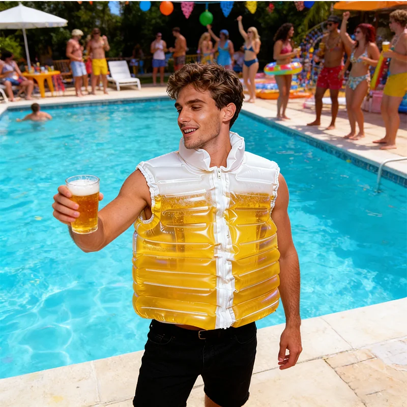 For Pools Parties Festivals Leak-proof Transparent Beer Jacket Beer-filled Cooler Vest Hilarious Gag Gift Reusable For Pools Parties Festivals Leak-proof Transparent Beer Jacket Beer-filled Cooler Vest Hilarious Gag Gift Reusable