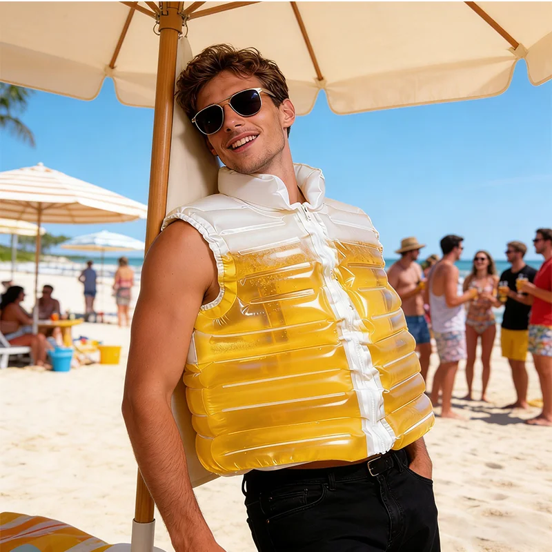 For Pools Parties Festivals Leak-proof Transparent Beer Jacket Beer-filled Cooler Vest Hilarious Gag Gift Reusable For Pools Parties Festivals Leak-proof Transparent Beer Jacket Beer-filled Cooler Vest Hilarious Gag Gift Reusable