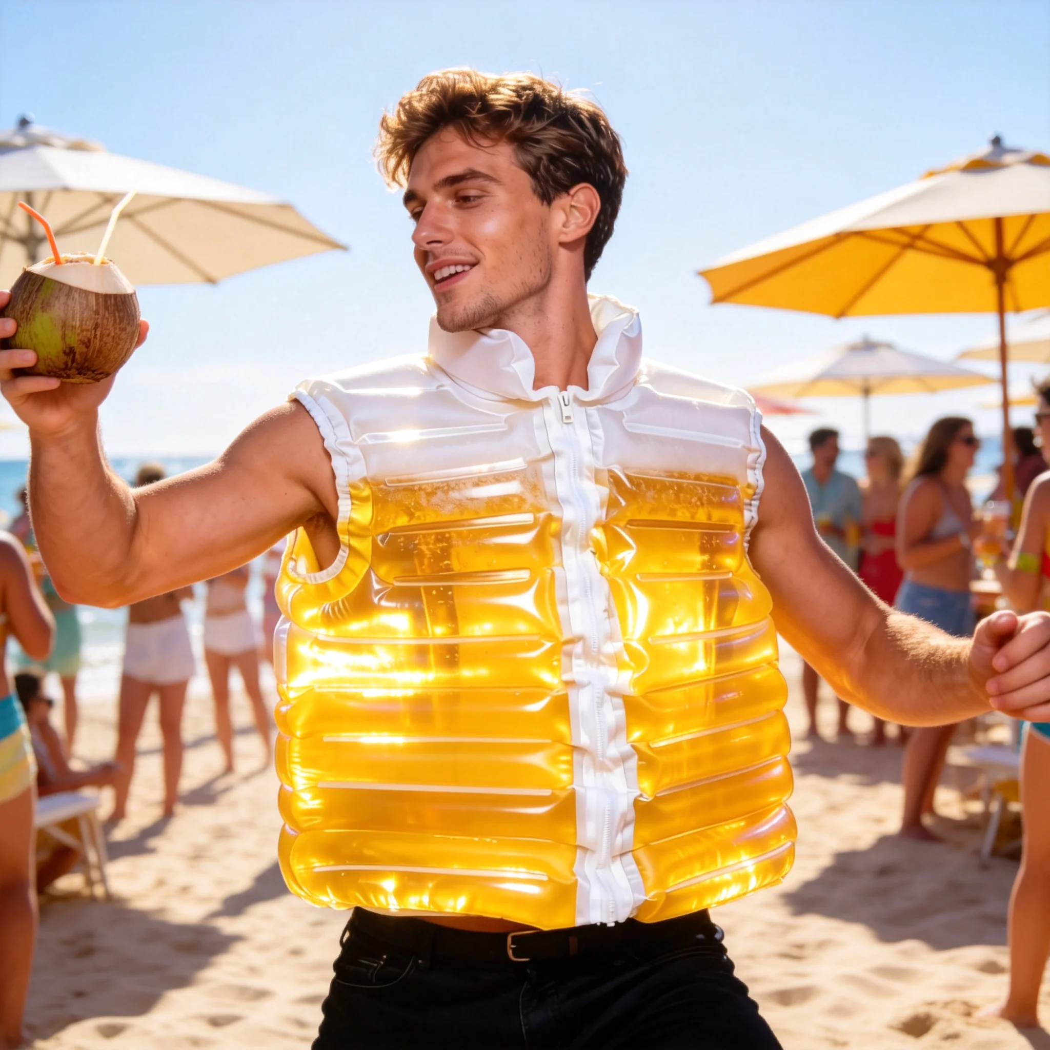 For Pools Parties Festivals Leak-proof Transparent Beer Jacket Beer-filled Cooler Vest Hilarious Gag Gift Reusable For Pools Parties Festivals Leak-proof Transparent Beer Jacket Beer-filled Cooler Vest Hilarious Gag Gift Reusable