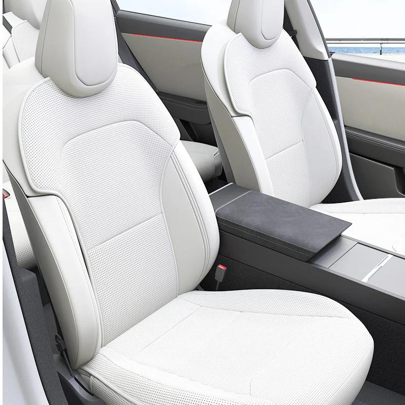 For Tesla Model Y juniper Ventilation leather seat cover cushion Breathability Comfortable seat Interior accessories