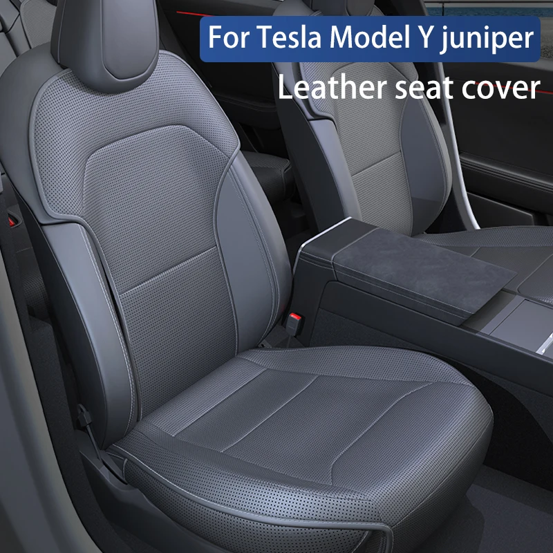 For Tesla Model Y juniper Ventilation leather seat cover cushion Breathability Comfortable seat Interior accessories For Tesla Model Y juniper Ventilation leather seat cover cushion Breathability Comfortable seat Interior accessories