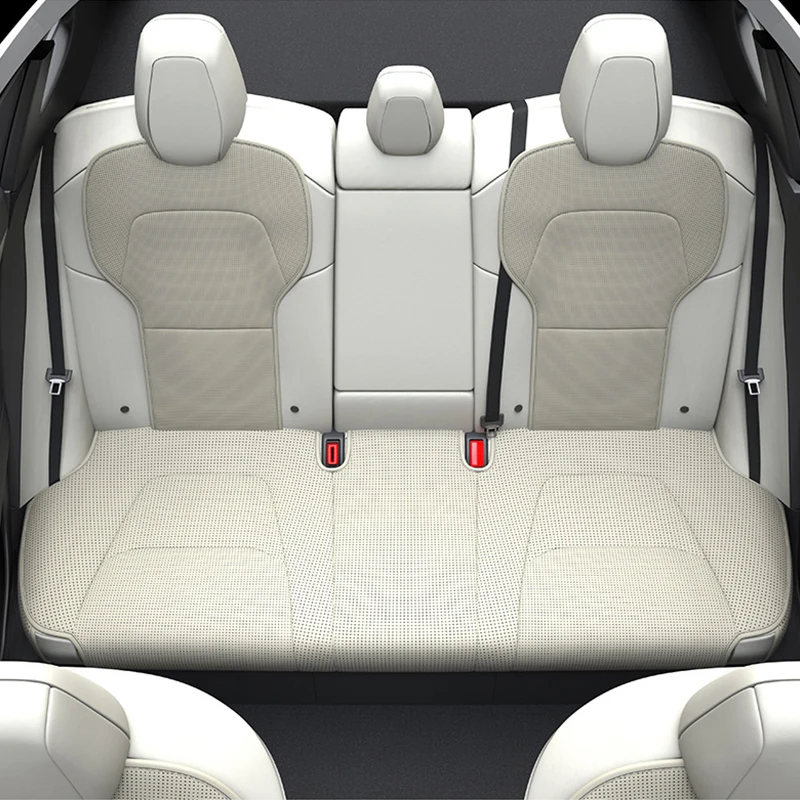 For Tesla ModelY Juniper PU Seat Cushion Ventilation Comfortable, Four Seasons Universal Split Single Sitting Back row