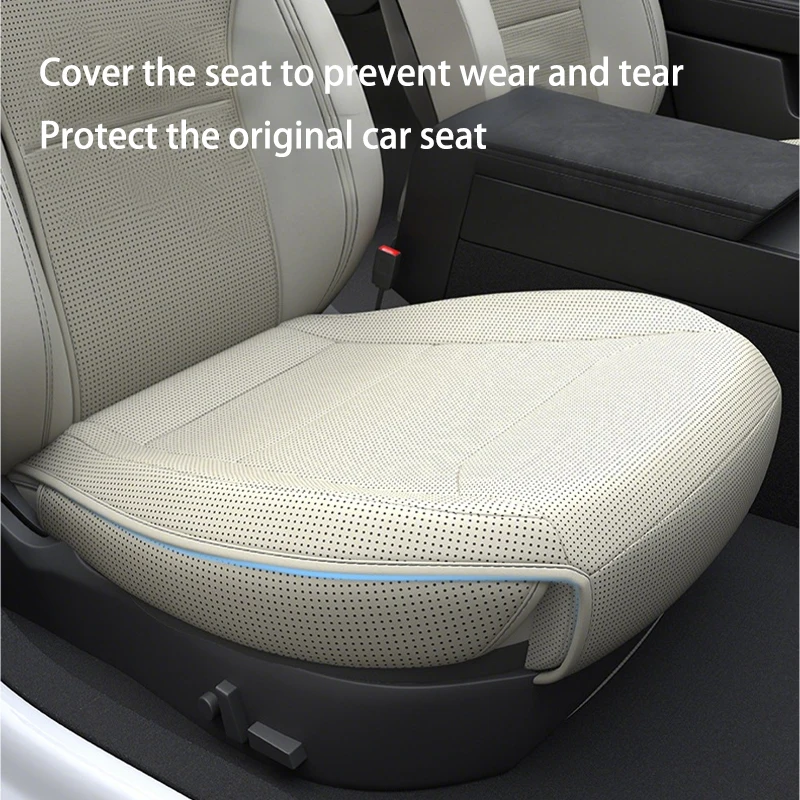 For Tesla ModelY Juniper PU Seat Cushion Ventilation Comfortable, Four Seasons Universal Split Single Sitting Back row