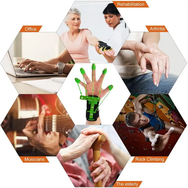 Forearm Strengthener Silicone Hand Exerciser For Strength Wrist Puller Finger Exercise Trainer 5 Fingers Rehabilitation