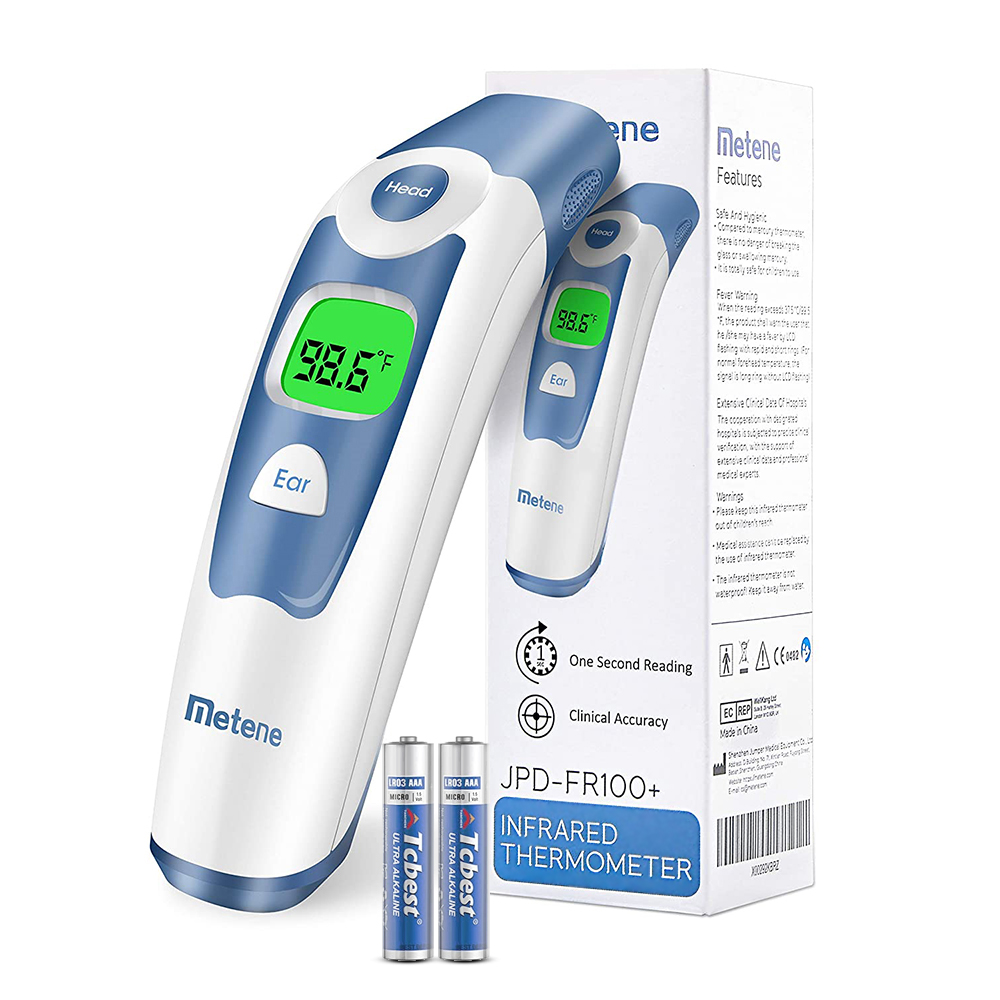 Forehead Thermometer Fast Reading with 2 Colors Backlight Fever Alarm and 20 Memories Recall Forehead Thermometer Fast Reading with 2 Colors Backlight Fever Alarm and 20 Memories Recall