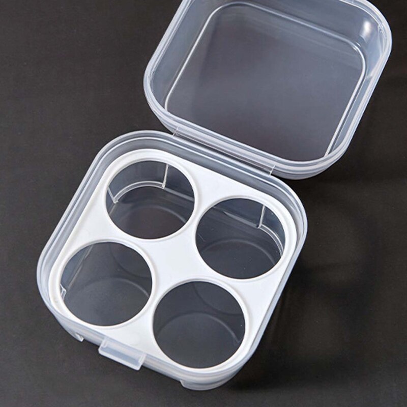 Four Grid Transparent Makeup Sponge Case