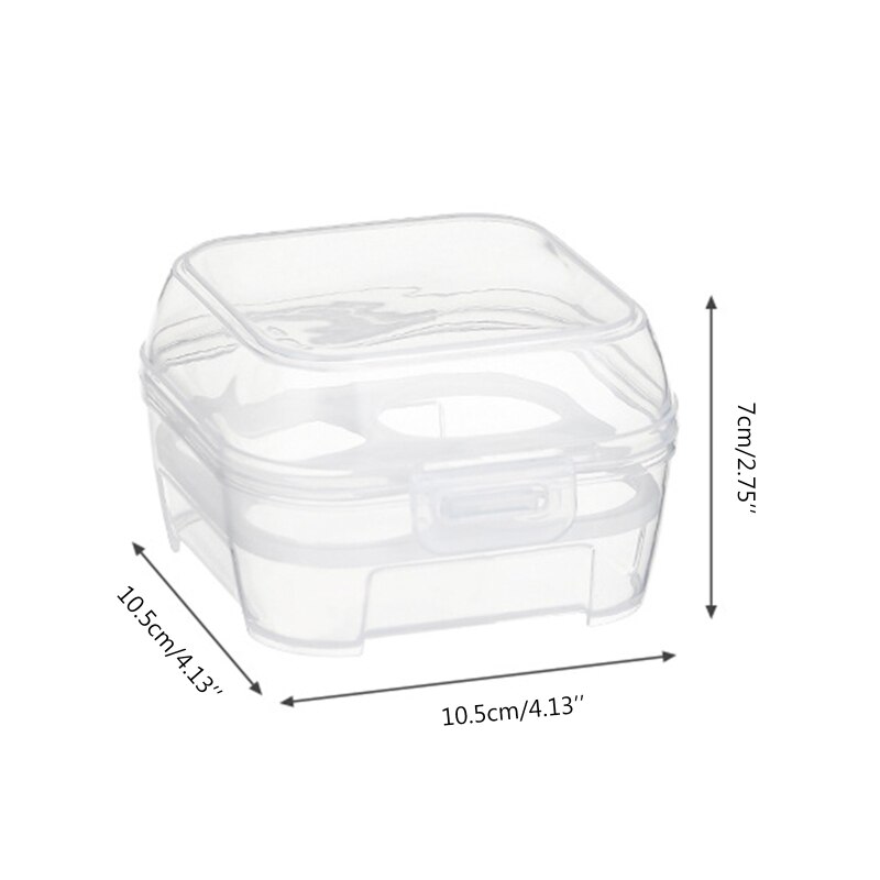 Four Grid Transparent Makeup Sponge Case