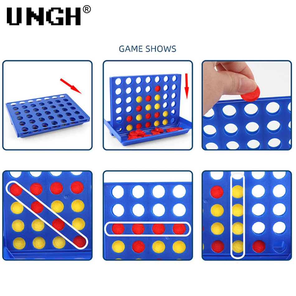 Four In A Row Board Game Connect Classic Family Board Game Toys Fun Educational Toy for Kids Children Entertainment Game
