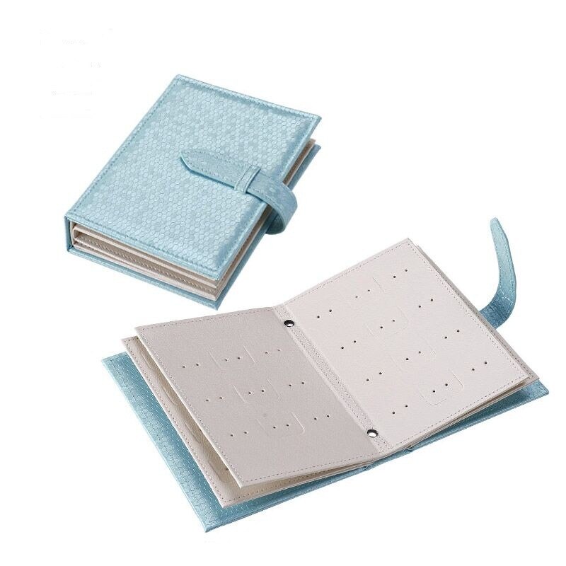 Four Pages Leather Earrings Storage Book Four Pages Leather Earrings Storage Book