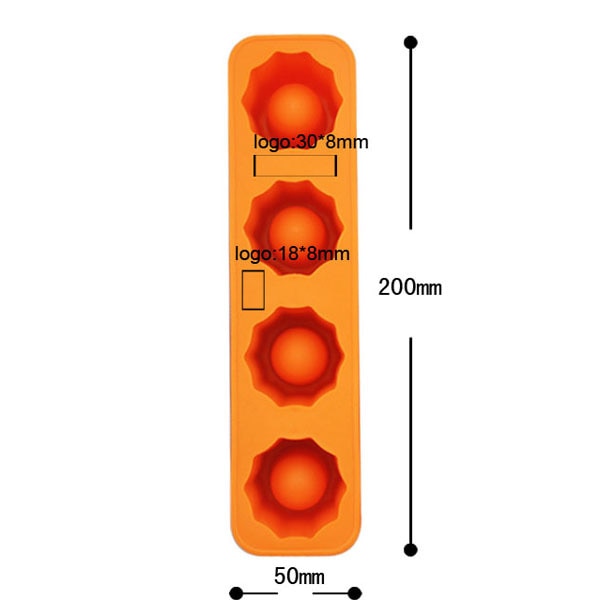 Four Slot Silicone Shot Glass Mold Four Slot Silicone Shot Glass Mold