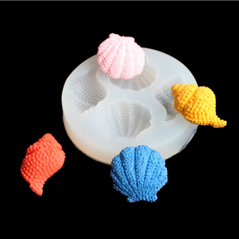 Four Slots Seashell Silicone Mold Four Slots Seashell Silicone Mold