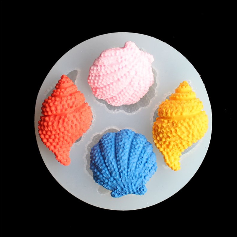 Four Slots Seashell Silicone Mold Four Slots Seashell Silicone Mold