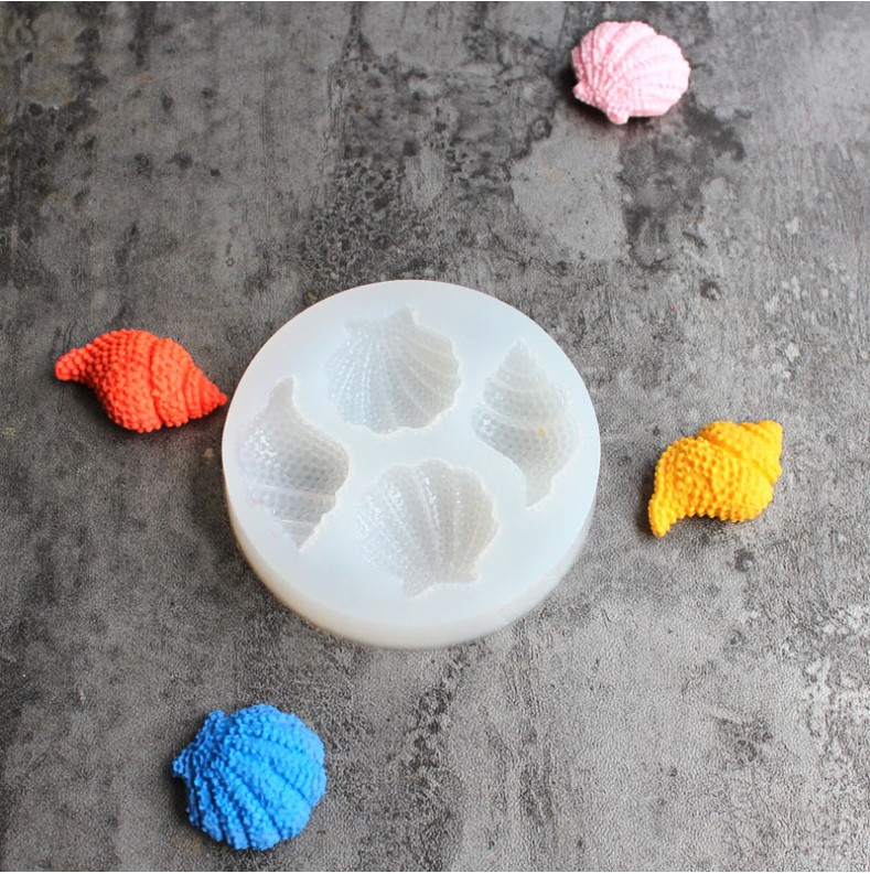 Four Slots Seashell Silicone Mold Four Slots Seashell Silicone Mold