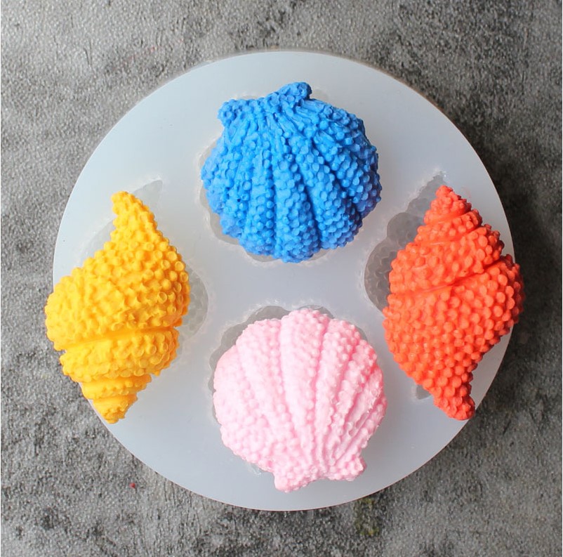 Four Slots Seashell Silicone Mold Four Slots Seashell Silicone Mold