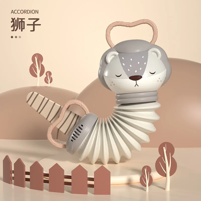 Fox Accordion Educational Baby Toys Cartoon Animal Accordion Bug Toddler Early Education Music Learning Toy for Boy