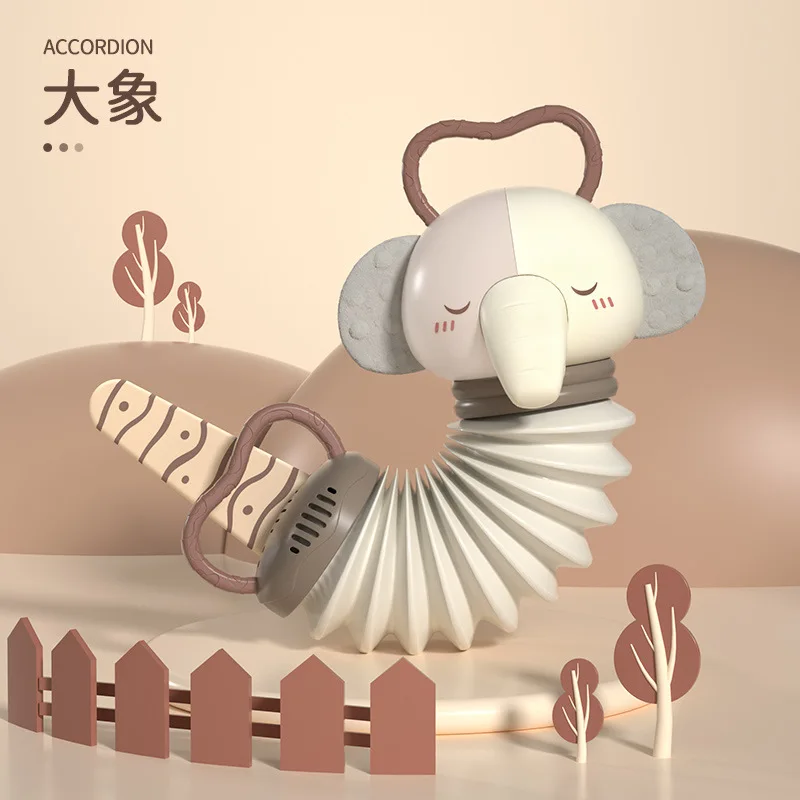 Fox Accordion Educational Baby Toys Cartoon Animal Accordion Bug Toddler Early Education Music Learning Toy for Boy