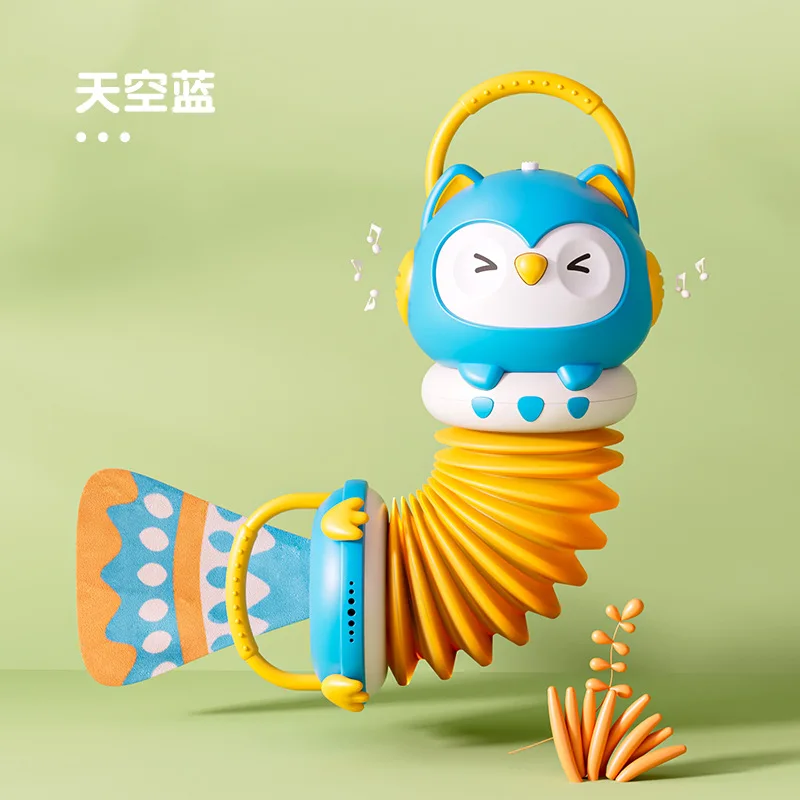 Fox Accordion Educational Baby Toys Cartoon Animal Accordion Bug Toddler Early Education Music Learning Toy for Boy