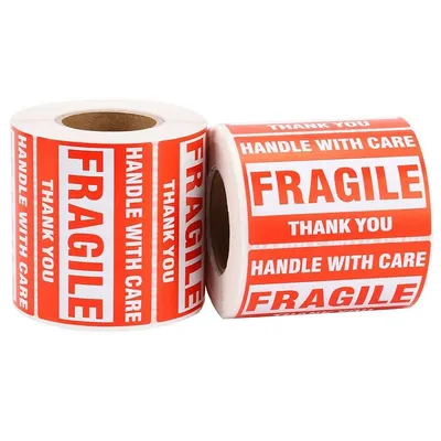 Fragile Stickers Warning Labels (500pcs) Fragile Stickers Warning Labels (500pcs)