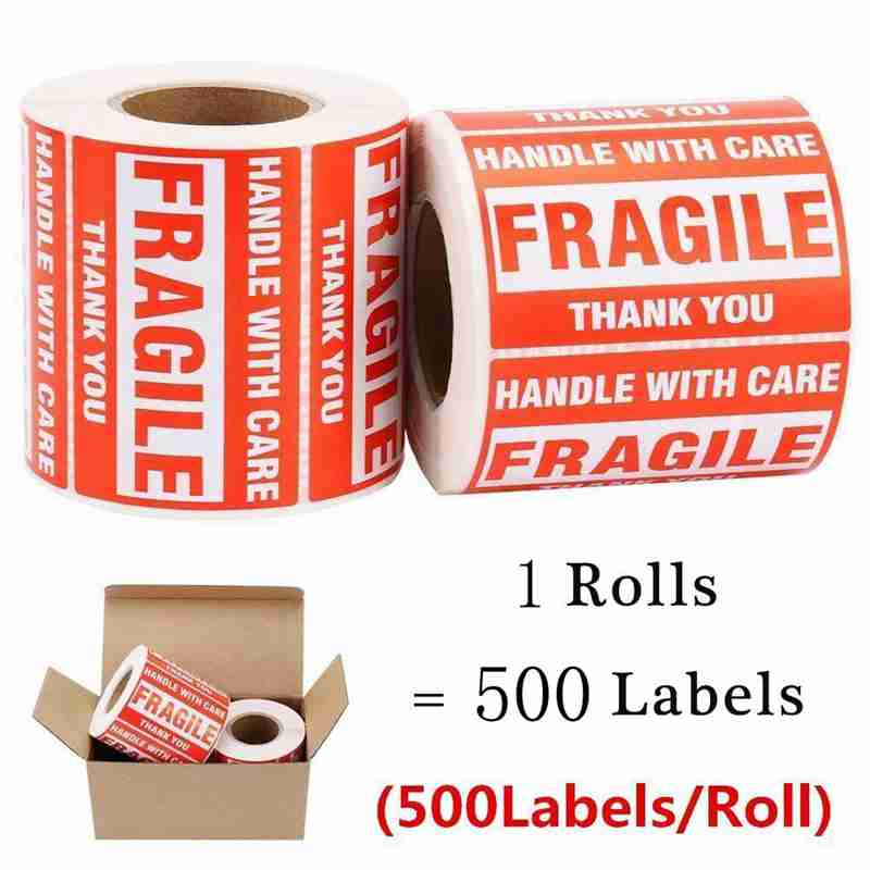 Fragile Stickers Warning Labels (500pcs) Fragile Stickers Warning Labels (500pcs)