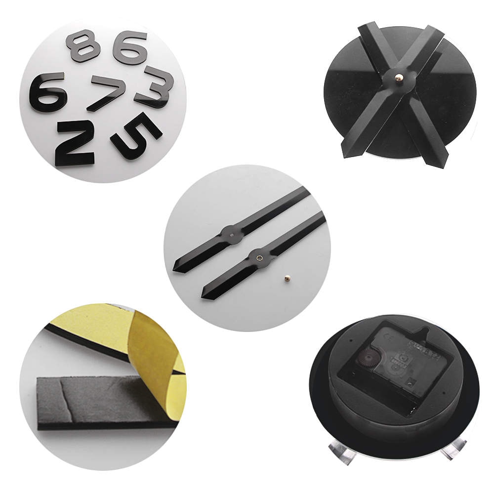 Frameless Wall Clock 3D Surface Frameless Wall Clock 3D Surface