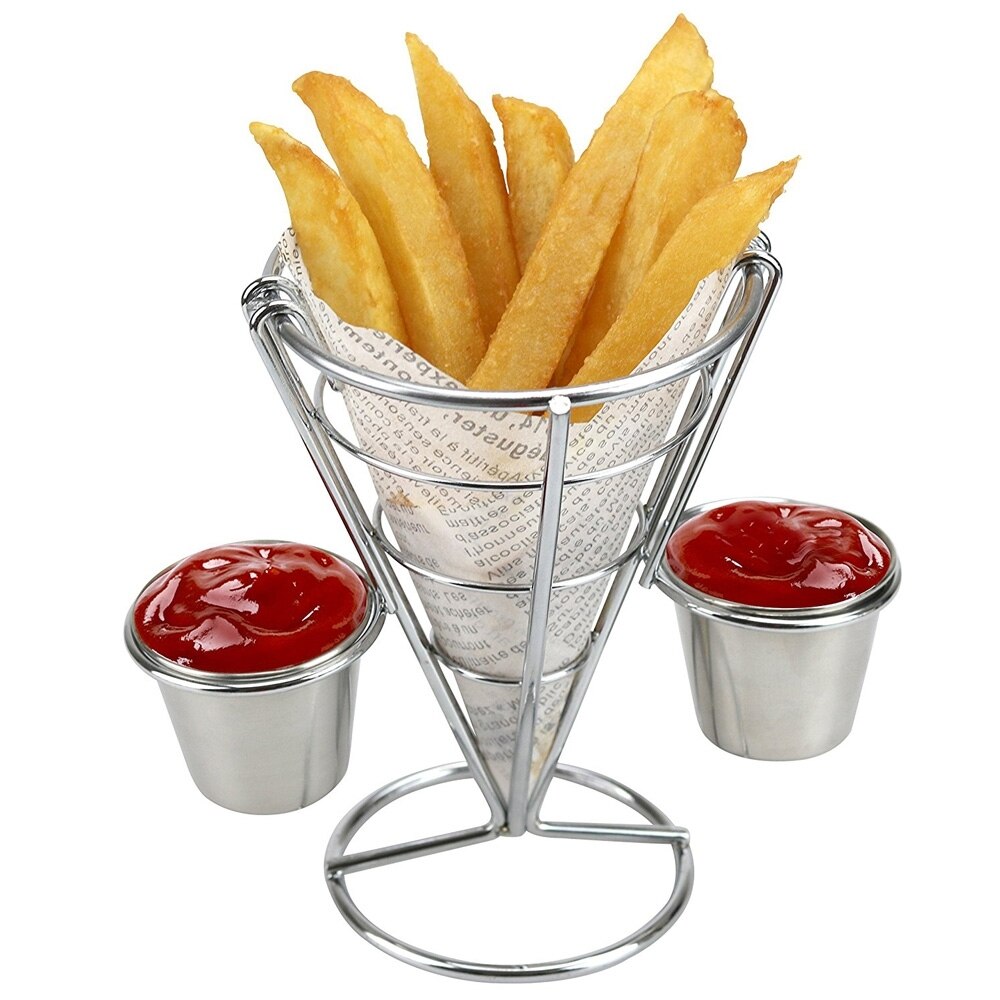 French Fries Stand with Dipping Cup French Fries Stand with Dipping Cup