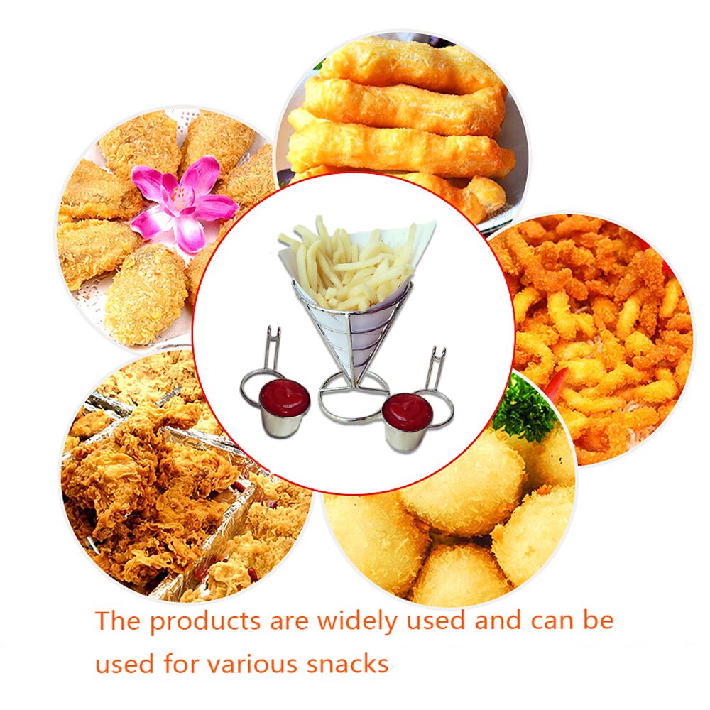 French Fries Stand with Dipping Cup