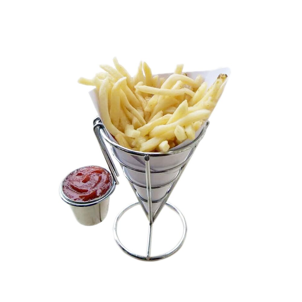 French Fries Stand with Dipping Cup