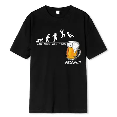 Friday Beer Print Men's Brand T-shirts Funny Graphic Hip Hop Summer Men Tshirts Streetwear Cotton Harajuku T-Shirt Friday Beer Print Men's Brand T-shirts Funny Graphic Hip Hop Summer Men Tshirts Streetwear Cotton Harajuku T-Shirt