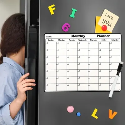 Fridge Magnets Monthly Calendar Magnetic Stickers Waterproof Erasable Magnetic Stickers Weekly Calendar Planner Fridge Fridge Magnets Monthly Calendar Magnetic Stickers Waterproof Erasable Magnetic Stickers Weekly Calendar Planner Fridge
