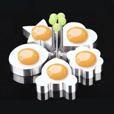 Fried Egg Mold Stainless Steel Shaper (set of 5) Fried Egg Mold Stainless Steel Shaper (set of 5)