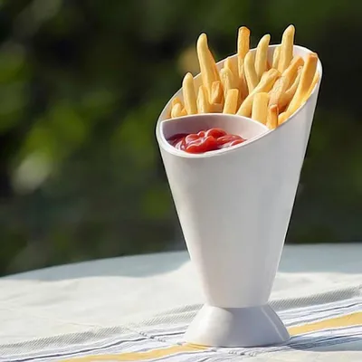 Fries Holder with Dipping Cup Fries Holder with Dipping Cup