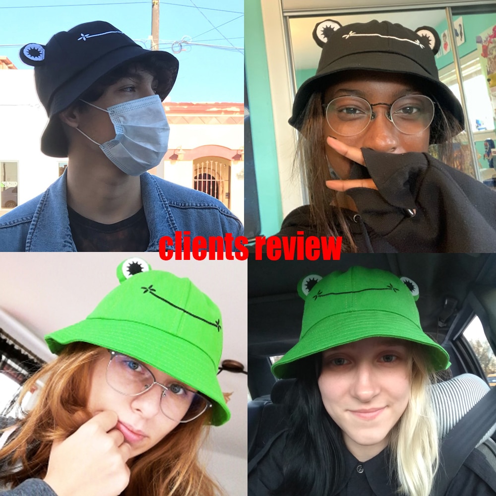 Frog Bucket Hat Cute Fishing Cap